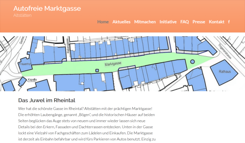 Autofreie-Marktgasse-Altstätten, Webseite